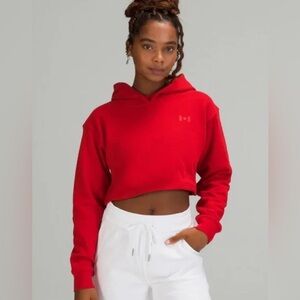 Lululemon RARE Team Canada All Yours Cropped Hoodie Red Sz M
